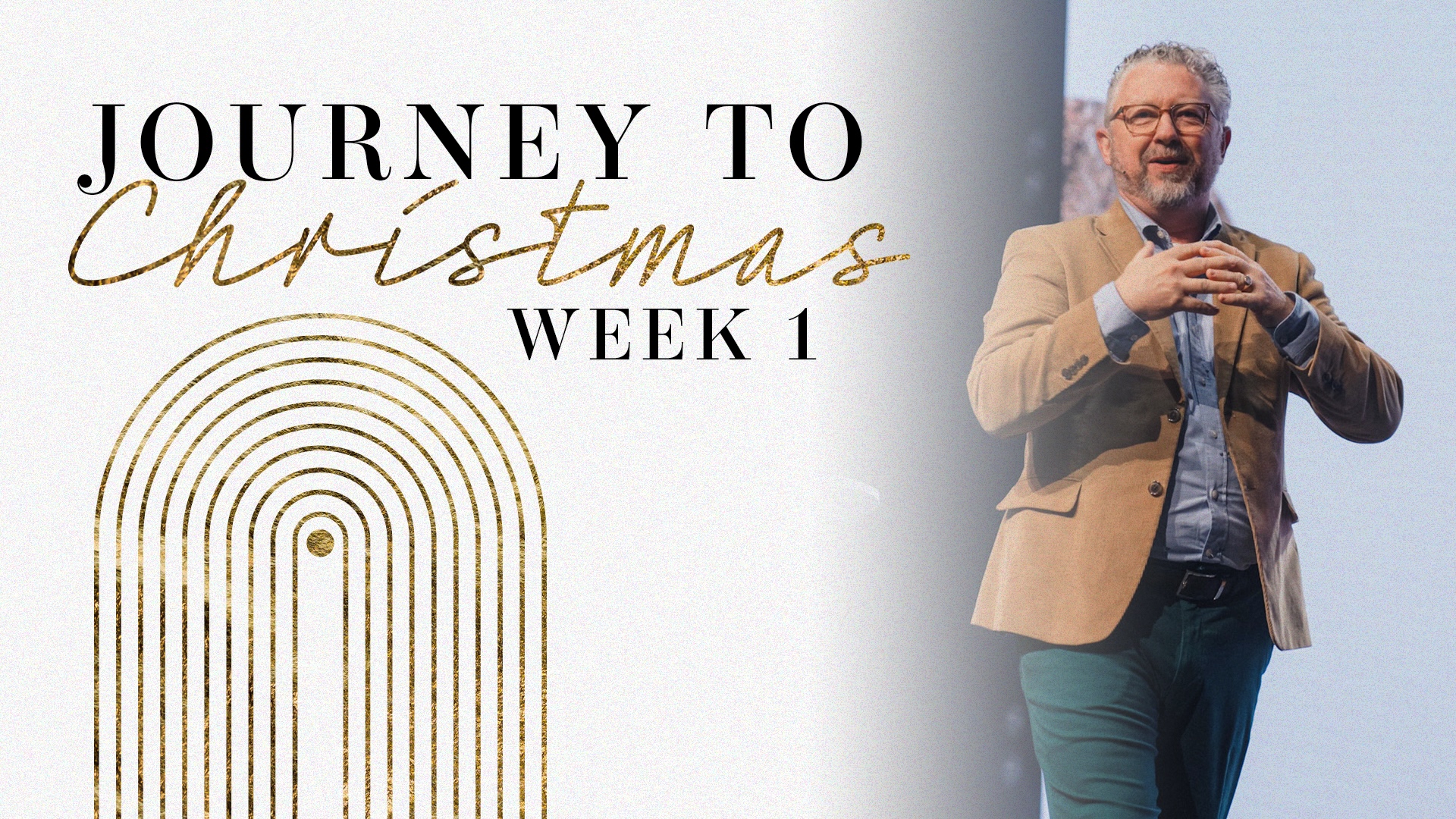 Speaker presenting Journey to Christmas Week One